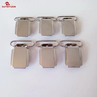 10 pcs square shaped metal suspender clip paci pacifier clips hook holder with plastic insert for 1 inch 25mm sutoyuen