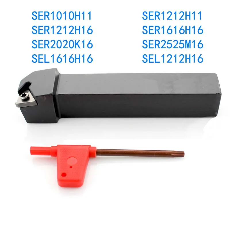 

SER1010H11 SER1212H11 SER1212H16 SER1616H16 SER2020K16 SER2525M16 CNC External thread Lathe Turning Tool Holder Boring Bar