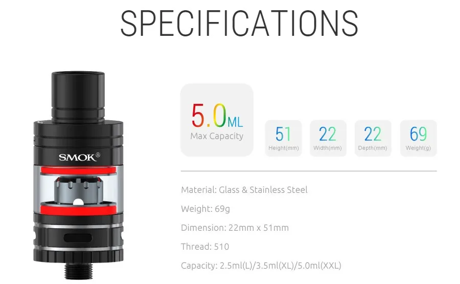 Электронная сигарета smok Micro TFV4 бак жидкостью Vape коробка мод 510 нить вапорайзер