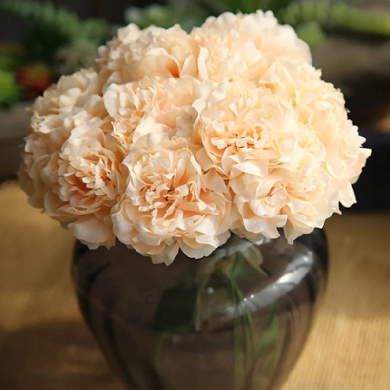 Искусственные цветы Пион украшения 5 головок пионы поддельные цветочный Декор