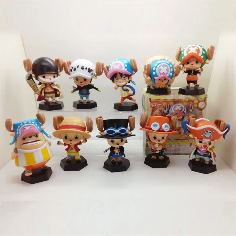 Большой хорошее качество ПВХ Луффи ACE Sabo Law Usopp COS Chopper фигурка аниме одна деталь модель игрушки косплей Тони Чоппер подарок для мальчика