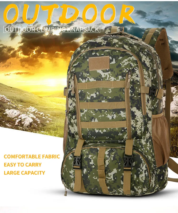 60L Molle Camo Тактический рюкзак военный армейский водонепроницаемый походный рюкзак туристический рюкзак для активного отдыха спортивная сумка для альпинизма