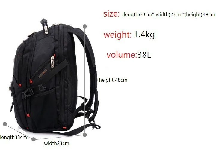2015 Brand SWISSGEAR waterproof backpack double shoulders bag 15.17 inches laptop computer business sport causal | Компьютеры и офис