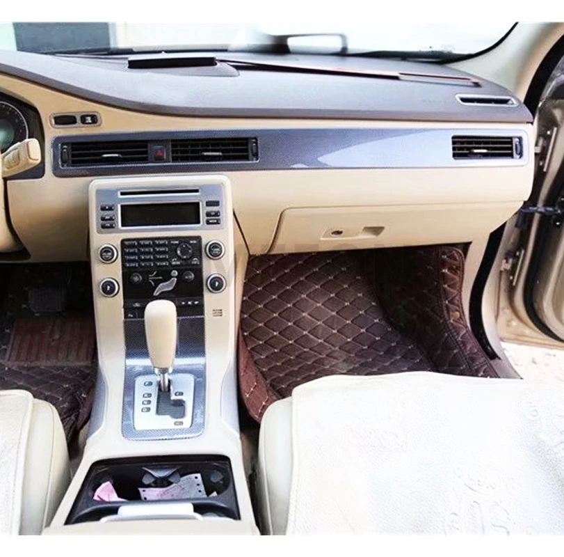 TOMEFON для Volvo S80 от 2009 до 2011 ABS специальная углеродная волоконная краска для интерьера передняя сторона AC вентиляционное отверстие крышка панель Стайлинг отделка 2 шт