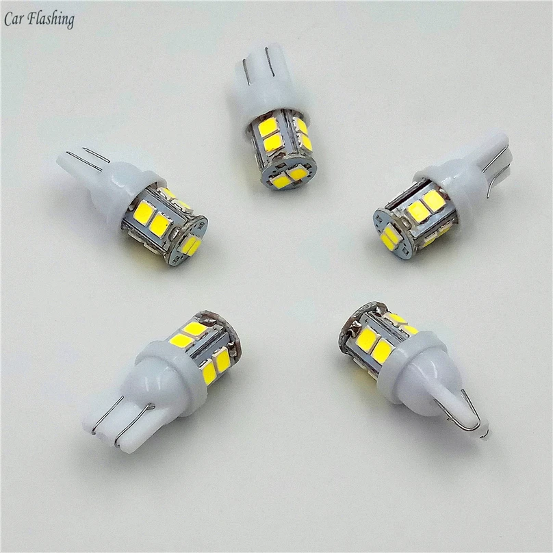 Автомобильный мигающий 100 шт. Акция T10 10 smd 1210 светодиодный автомобильный сигнал