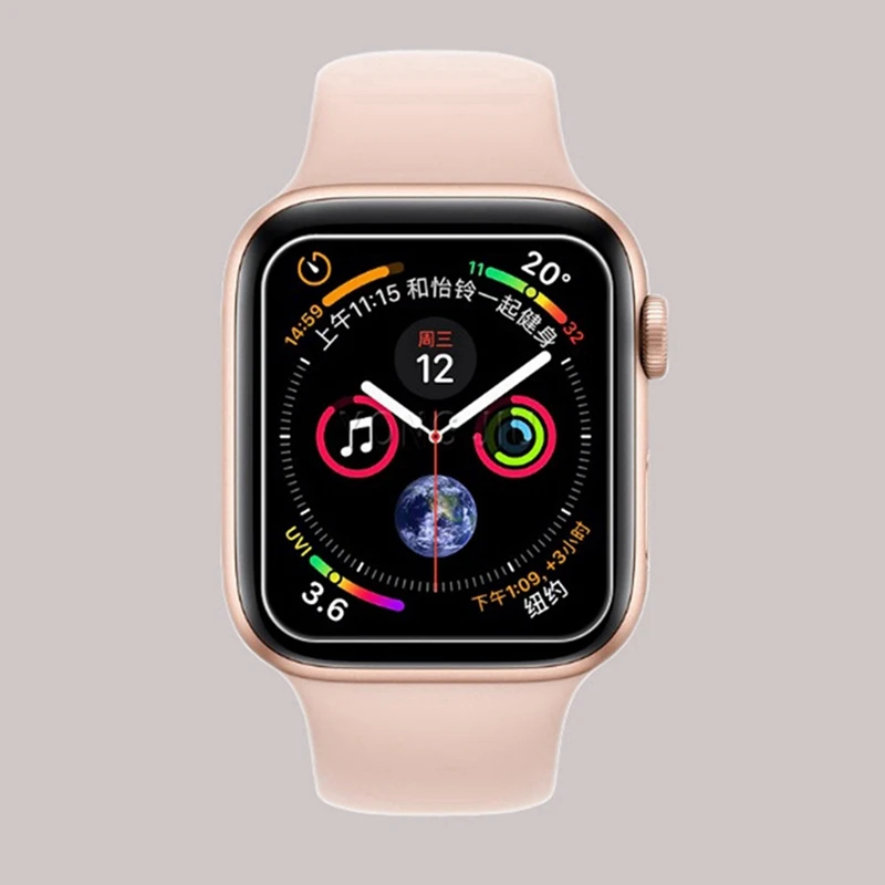 3D изогнутое закаленное стекло с полным покрытием для Apple Watch 3 4 40 мм 44 Защитная