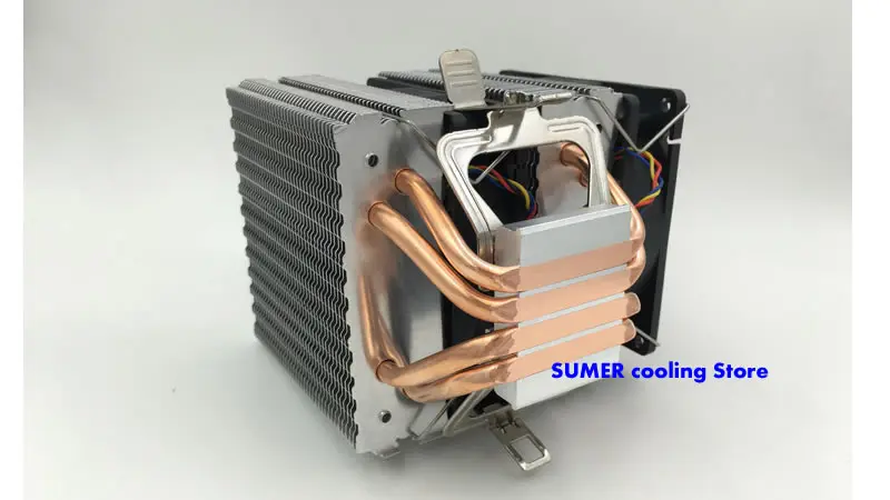 3PIN 4 тепловые трубки двойной вентилятор cpu кулер 9 см двойной вентилятор, поддержка AMD, Intel LGA775 1151 1366 2011 охлаждающий вентилятор радиатора