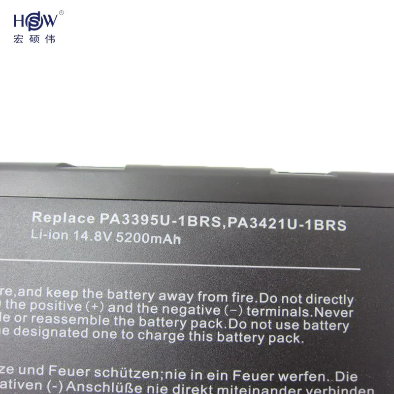 HSW 5200 мАч 8 ячеек новая и Замена Аккумулятор для ноутбука TOSHIBA PA3395U-1BRS PA3421U-1BRS M30X-104