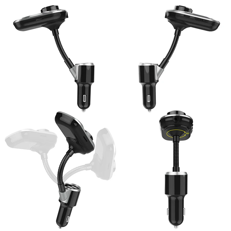 Rylybons 12V FM передатчик автомобильный Bluetooth Handsfree комплект большой экран MP3 плеер с USB