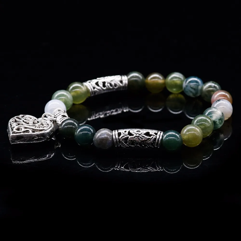 Браслет для йоги подвеска в форме сердца ювелирные изделия медитации женский