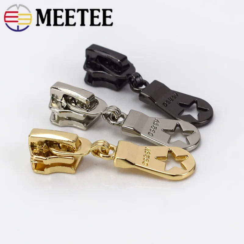 10 шт. Meetee 5 # металлические сумки пулеры на молнии для одежды с автоматическим