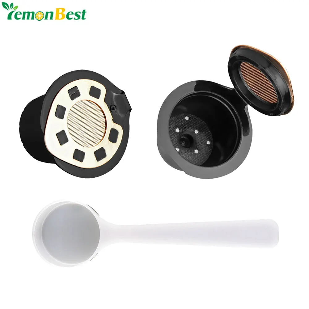 2 шт 24K золото многоразовые кофейные капсулы из нержавеющей стали капсульные