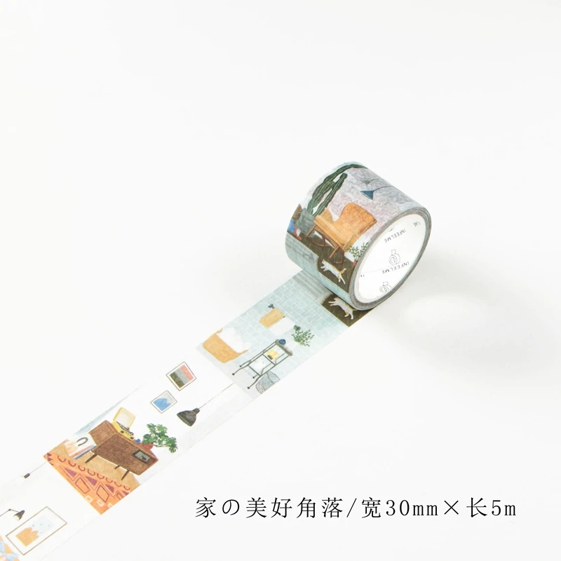 1 шт. 30 мм Ширина красочные жизни васи ленты DIY декоративные Скрапбукинг планировщик Маскировочная этикетка стикеры канцелярские товары школьные принадлежности - Цвет: D