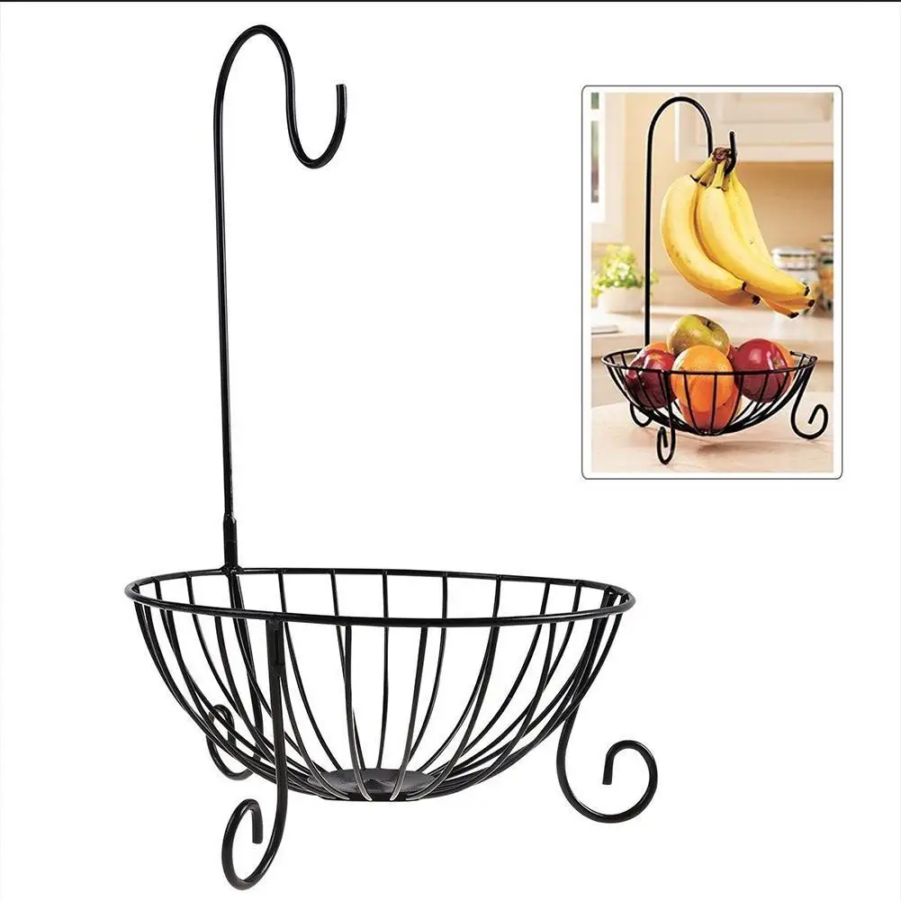 Корзина для хранения фруктов вешалка еды в виде банана крючок органайзер