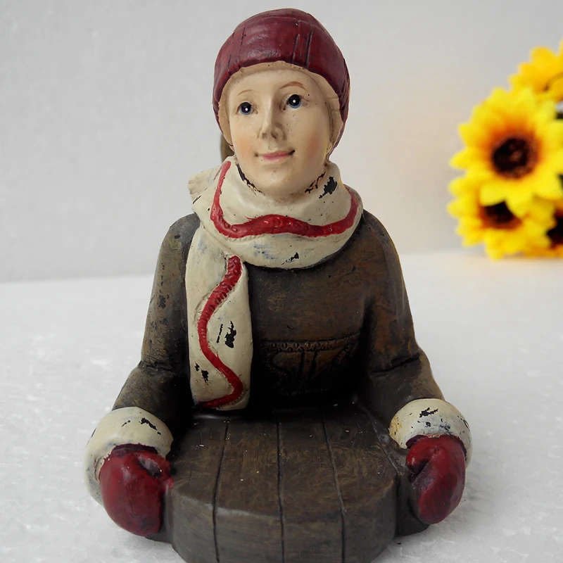 Лыжная пара модель куклы домашний декор фигурки феи креативная фигурка для