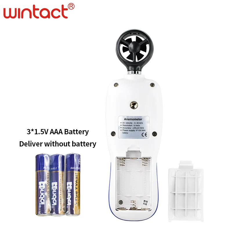 

Digital wind speed meter scale Anemometer Thermometer WT82 WINTACT