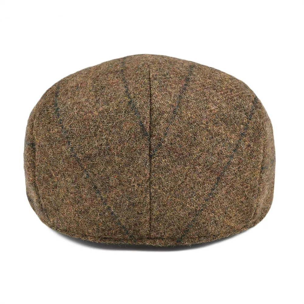 BOTVELA Wool Flat Кепки Для мужчин Для женщин твид Гэтсби шляпа Гольф Дерби газетчик Кепки s коричневый с черным 002