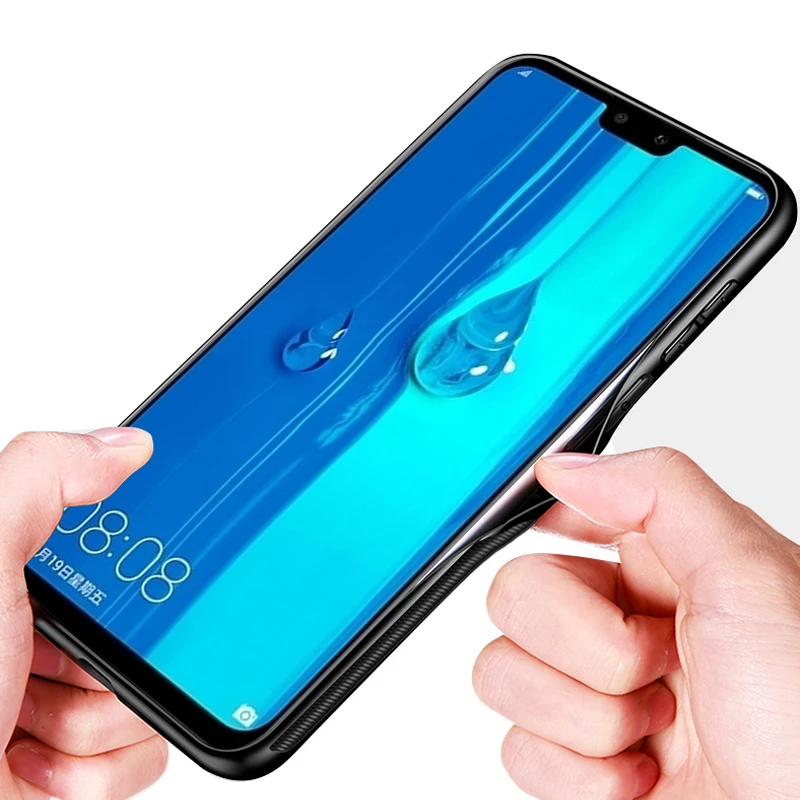 Для huawei P Smart чехол для оргстекло PC чехол для телефона черный ТПУ бампер для huawei Honor 10 Lite Крышка P Smart 6,21