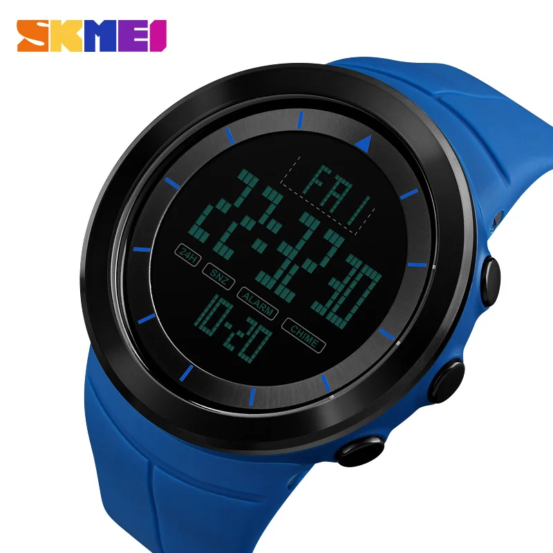 SKMEI спортивные часы водостойкие Chrono Multifunction цифровые для мужчин модные