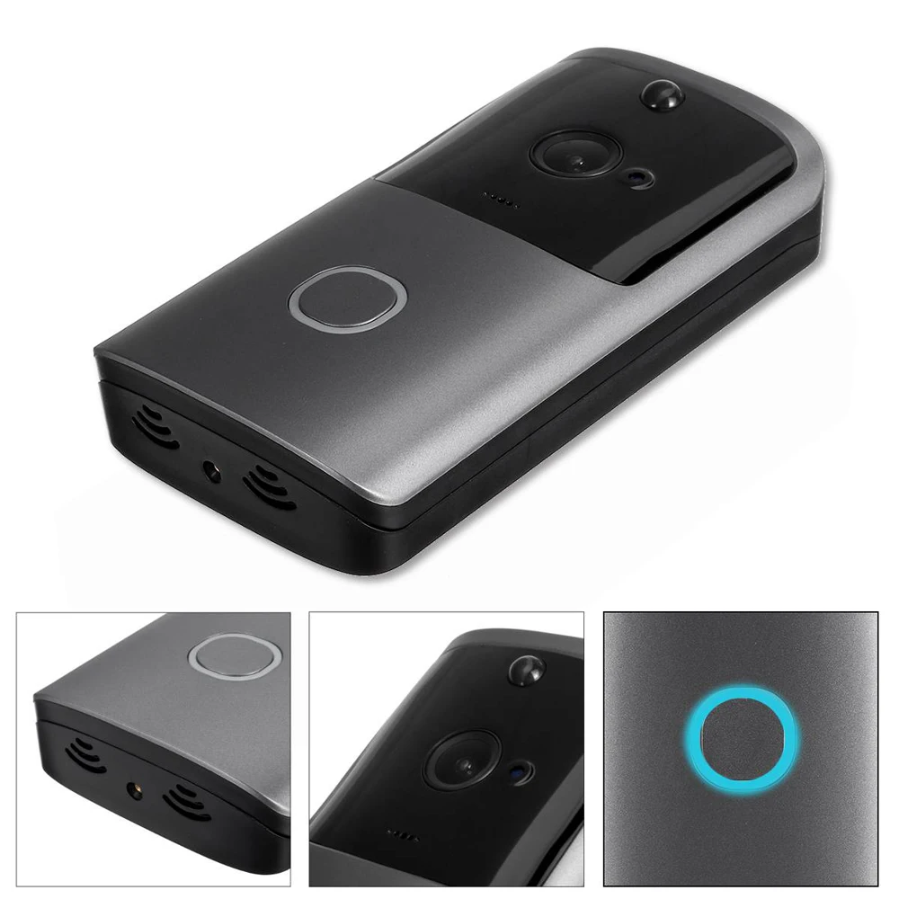 Беспроводной Wifi дверной звонок камера видео рекордер умный HD 720P ИК сигнализация