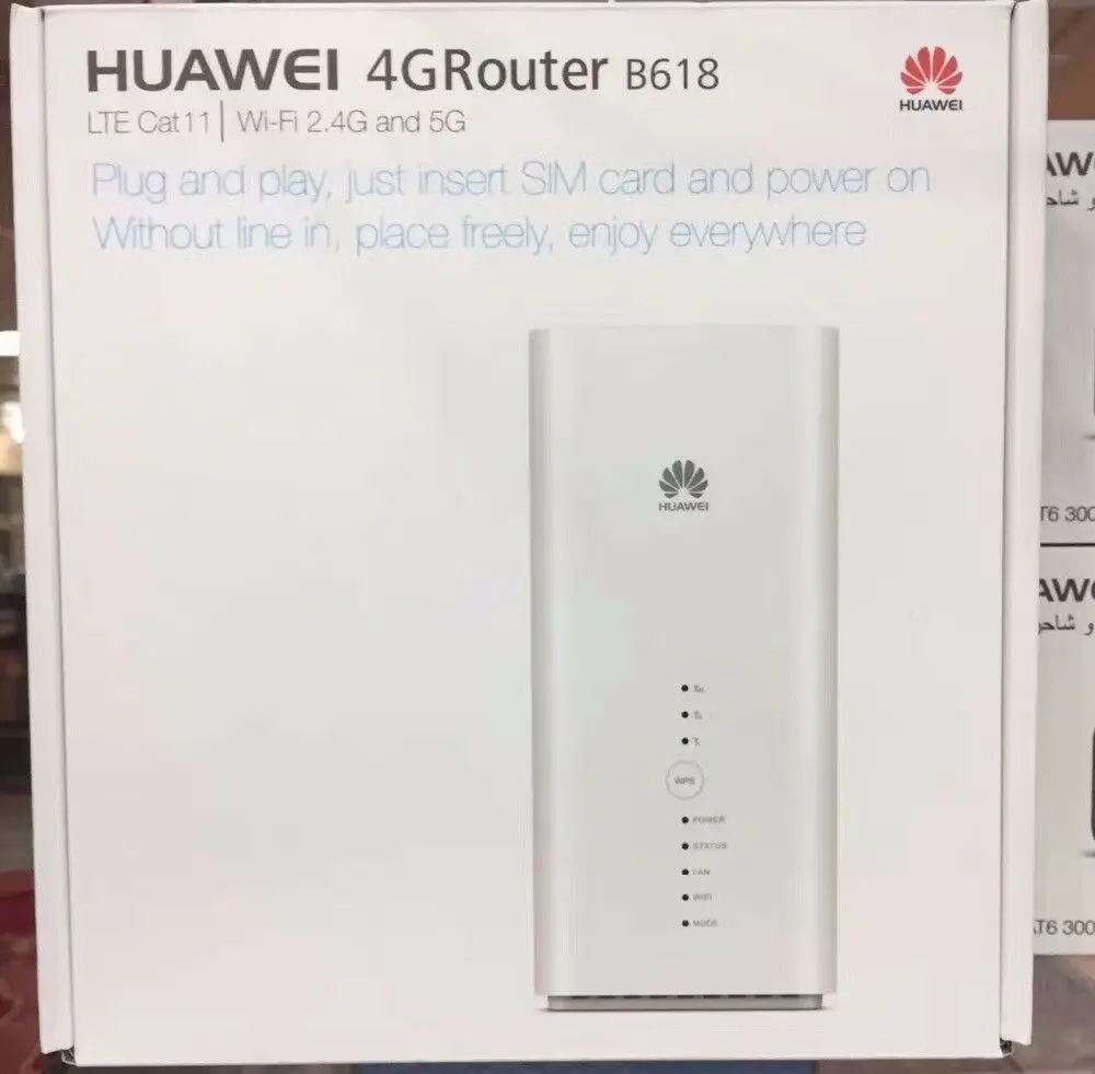 Разблокированный беспроводной маршрутизатор Huawei B618s 22d Cat11 4G LTE Band 1/3/7/8/20/38 600Mbs|3G/4G