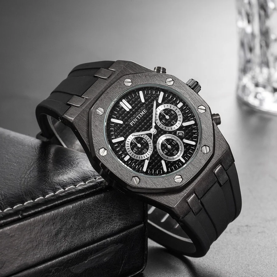 Мужские кварцевые часы relatio спортивные армейские с резиновым ремешком | Наручные