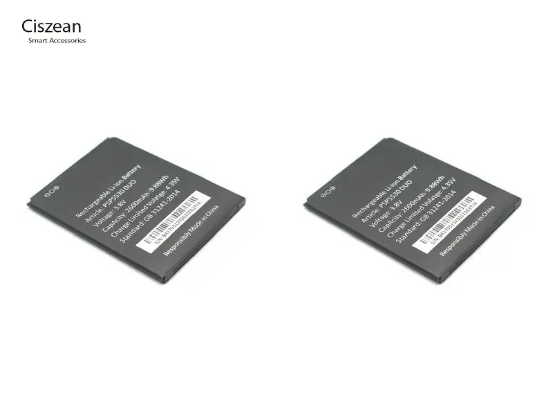 Ciszean PSP5530 DUO 2600mAh Smart Mobile Phone Replacement Battery For Prestigio PSP 5530 Free Shipping x 2PCS | Мобильные телефоны