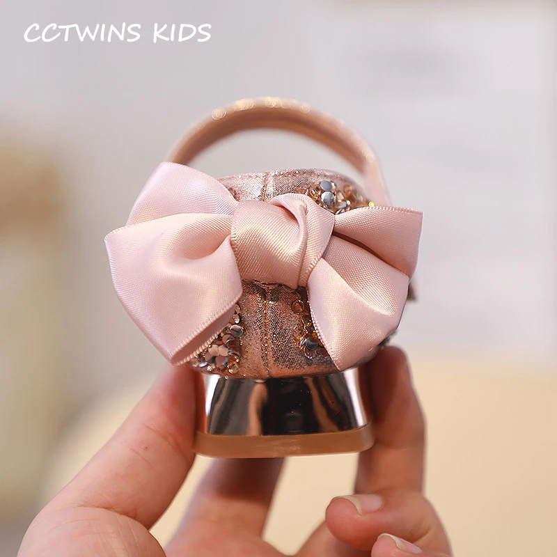 

CCTWINS Kids Shoes 2019 Autumn Girls Fashion Party Glitter Heel Children Fashion Princess Bow Tie Shoes Baby Mary Jane GH1744