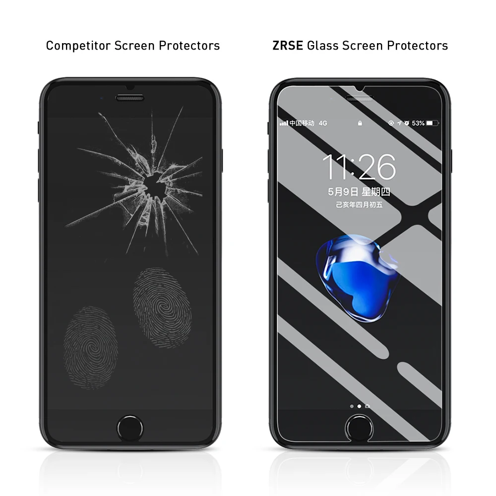 ZRSE 3 шт Защитное стекло для iPhone 6 6S 7 8 Plus X на XS MAX XR Защитная пленка экрана 4 5 5S SE