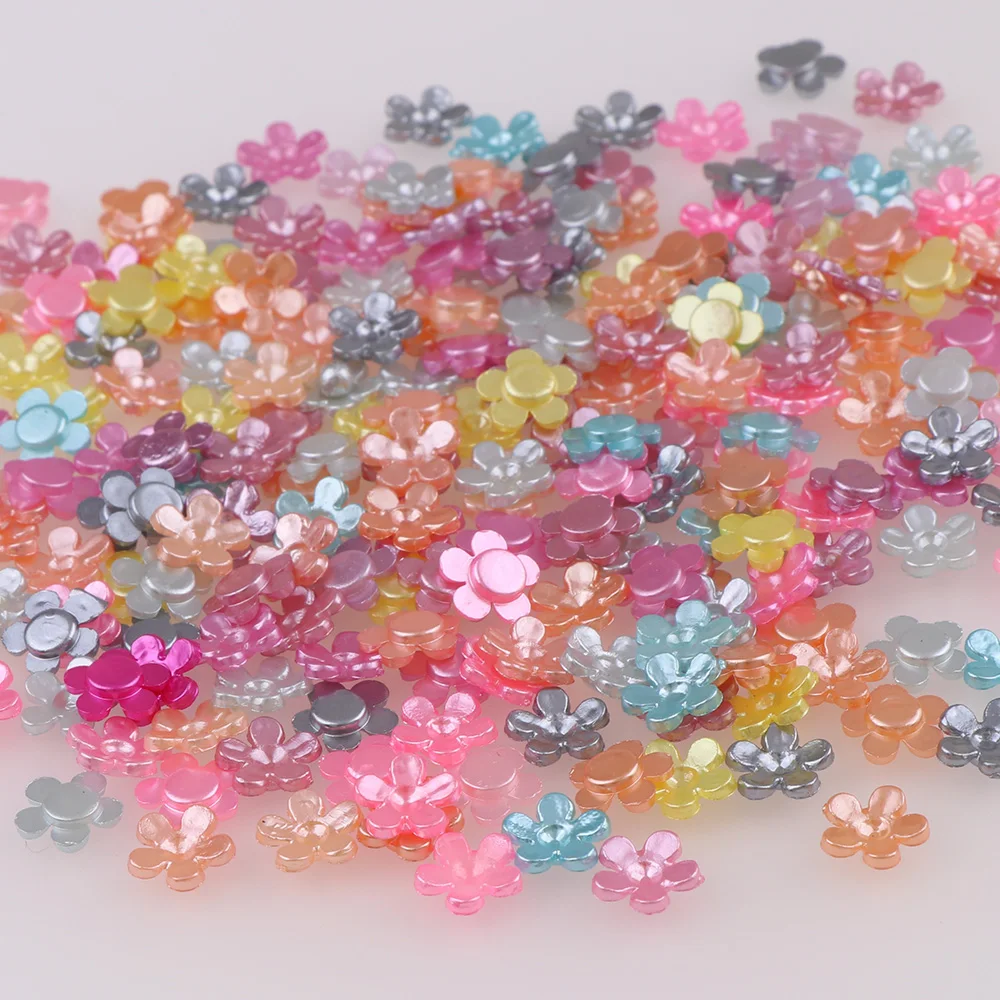 Плоский кабошон разных цветов цвета слоновой кости пластиковые жемчужные мини