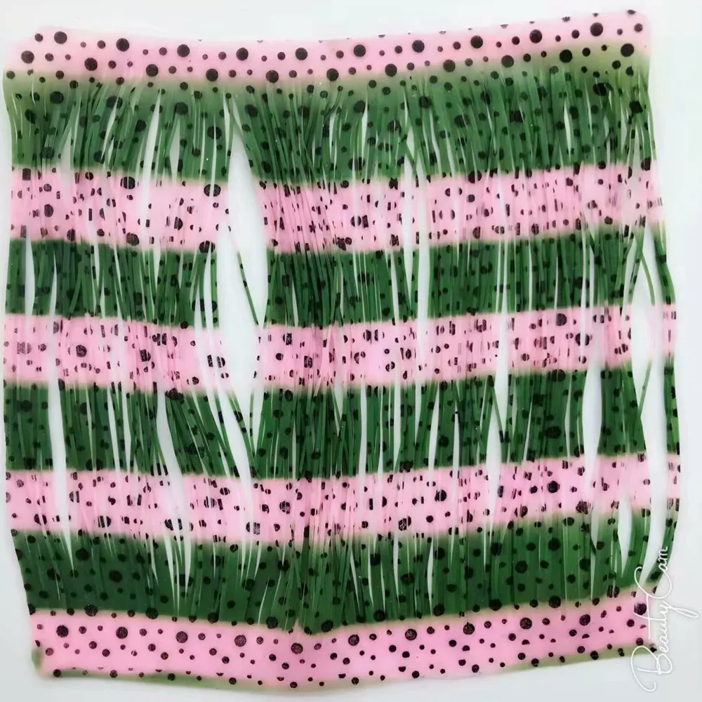 

Fishing Lure Silicone Skirt Layers,Silicone Skirt Material for Tackle Craft, DIY Spinner, Rubber Jigs, Buzzbait--236