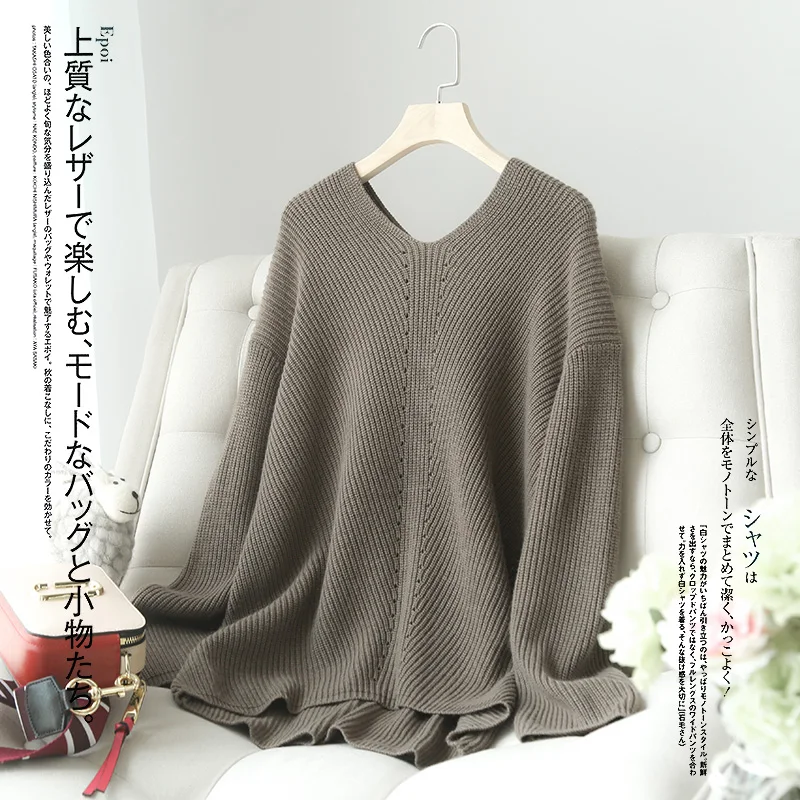 Зимние кашемировые шерстяные Повседневные свитера с v-образным вырезом JECH 2018