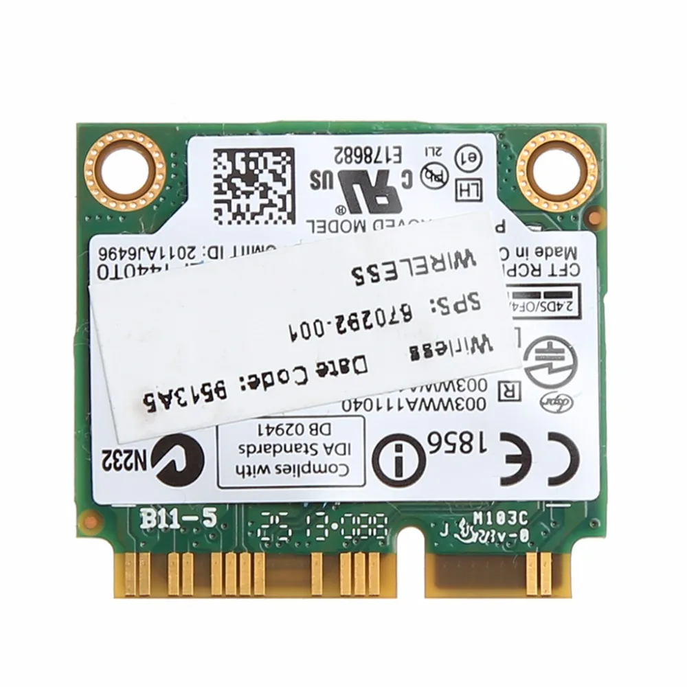 Двухдиапазонная 2,4G/5G 300M 802.11a/b/g/n WiFi Bluetooth 4,0 Беспроводная мини карта PCI-E для Intel mediino Advanced-N 6235ANHMW