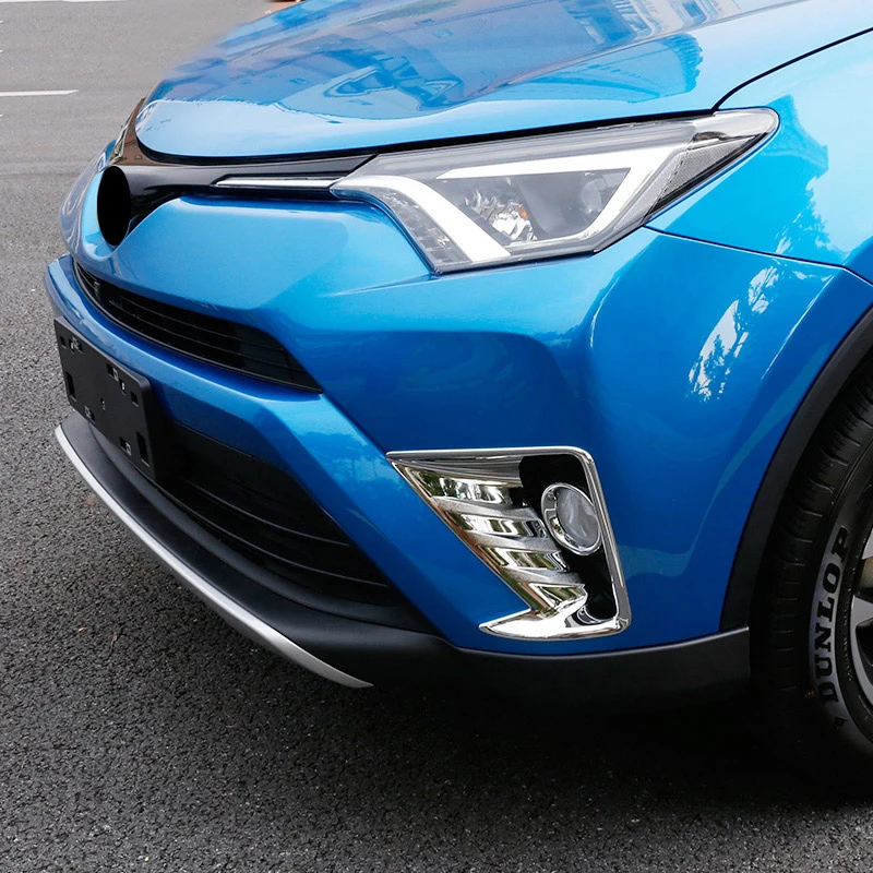 ABS хром для Toyota Rav4 2017 2018 передняя противотуманная фара Крышка лампы отделка