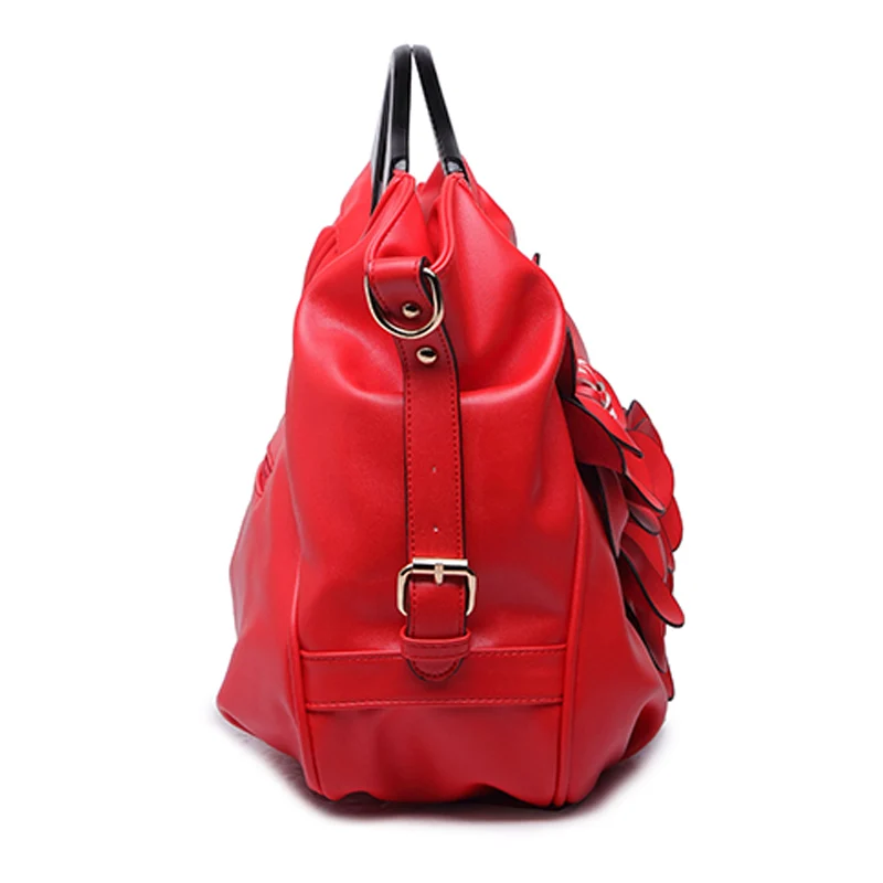 LADSOUL женские кожаные сумки с цветочным принтом высококачественные на плечо