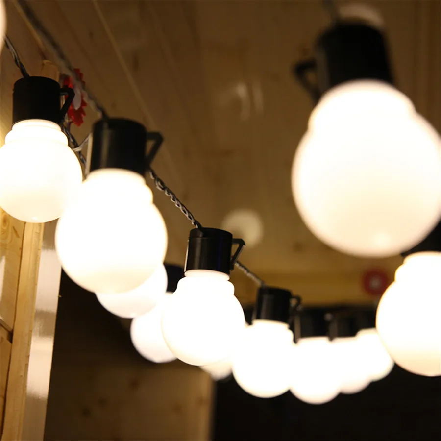 Новый светодиодный светильник 5 см с большим шариком Рождественская гирлянда 2 м