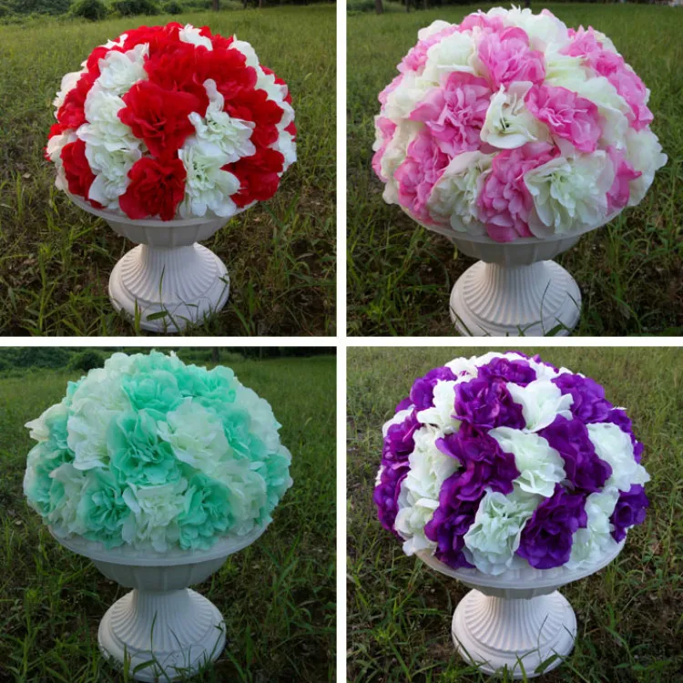 

Hot (51 head) wedding dahlia hydrangea Roman Column road flowers decorative outdoor road lead flower props supplies flower