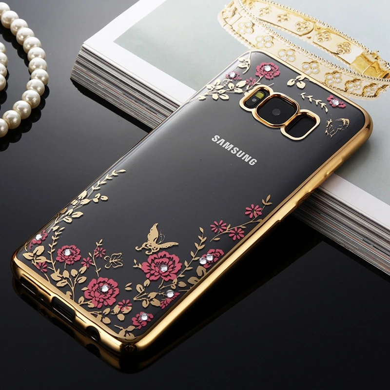 Nephy Crystal Silicone Phone Case For Samsung Galaxy S8 Plus S6 S7 Edge S5 A3 A5 A7 J3 J5 J7 2015 2016 2017 Grand Prime Cover |