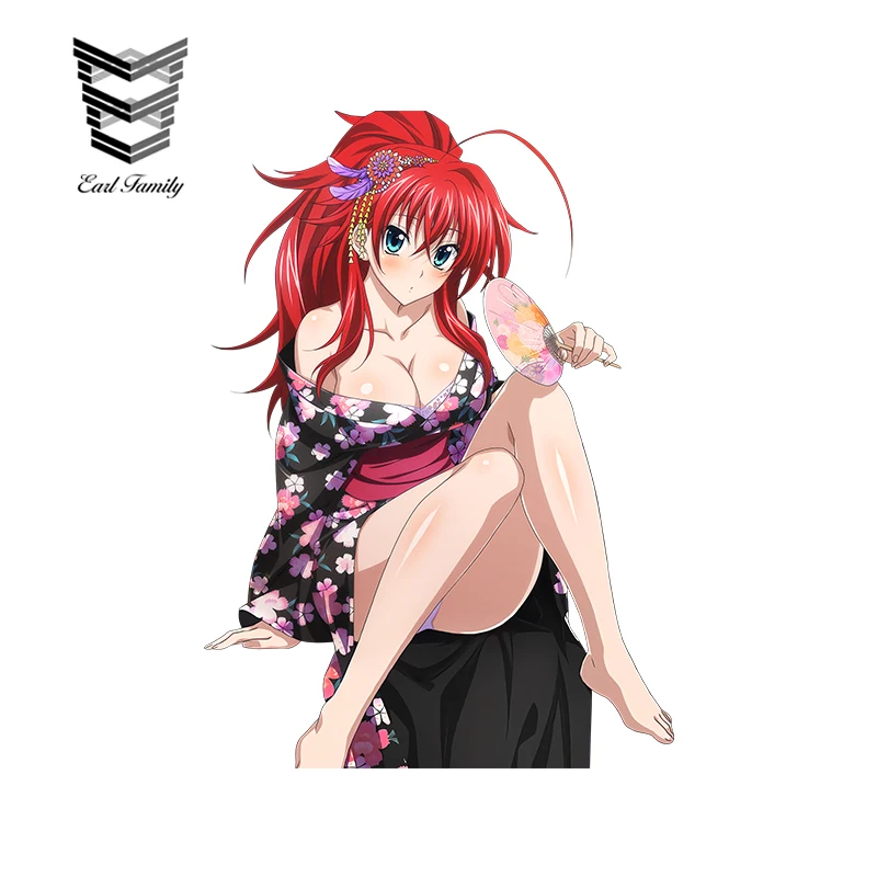 EARLFAMILY, сексуальные наклейки на автомобиль, для старшей школы, DxD Rias Gremory, 3D, для стайлинга автомобиля, виниловая наклейка на окна, стеклоочиститель, наклейка, аксессуары - Название цвета: Style B