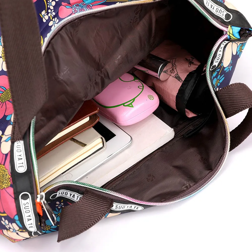 Модная женская сумка на плечо нейлоновая тканевая складная с принтом для женщин