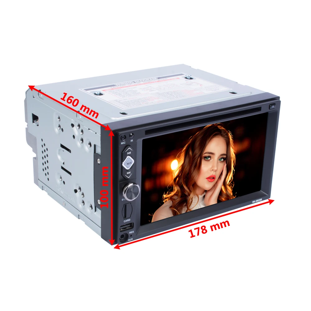 Автомагнитола Hikity 2DIN 6 2 дюйма DVD радио стереоприемник управление рулевым