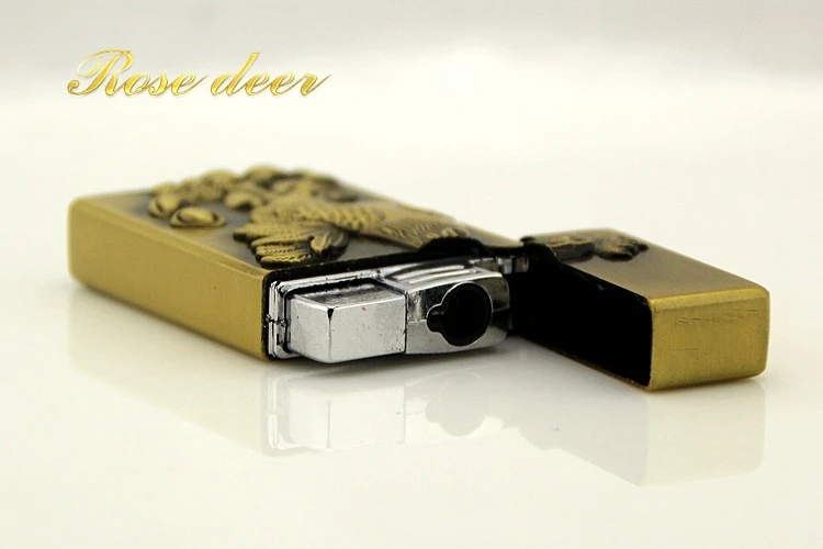 Luxury Compact Jet Butane Lighter Gasoline Inflated Gas Bullion Oil Grinding Wheel Bar Gold Brick Metal NO GAS | Дом и сад