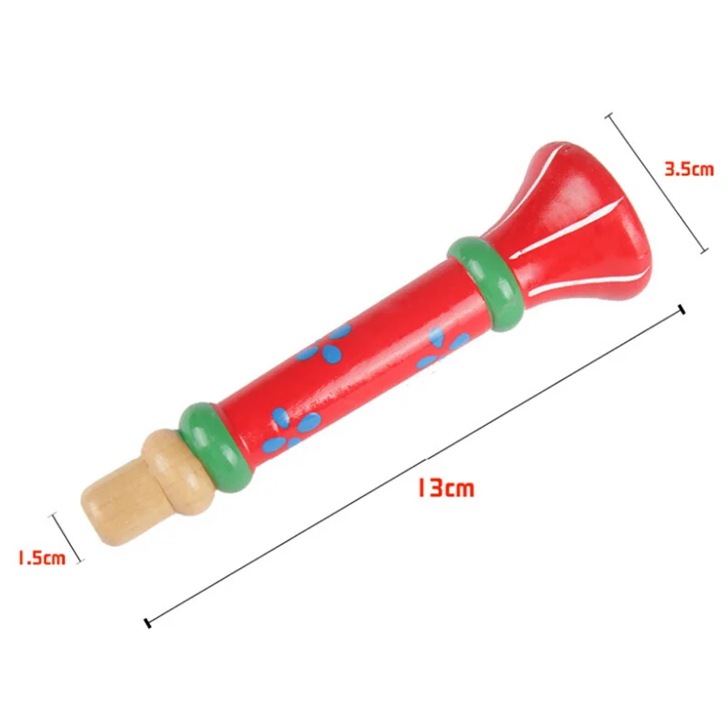 Baby Puzzle Wooden Trumpet Wind Instrument Toy Children's Day Gift Colorful Developmental Toy For Kids And Children Music Toys
