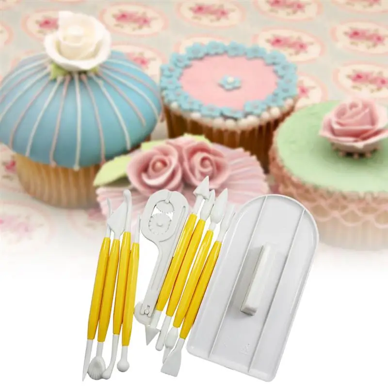 10 Pcs Fondant Tools Clay Modeling Yellow Candy Shaping Sculpting Set Pottery Carving for Ceramics | Дом и сад