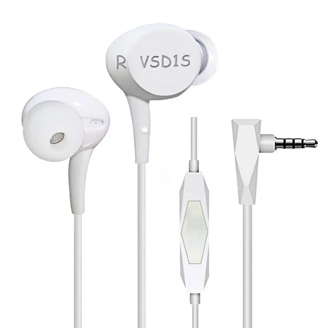 VSD1Si white VSONIC VSD1S VSD1Si Профессиональные HIFI наушники-вкладыши Наушники-вкладыши с линейным управлением наушники IEM женские вокальные поп - Цвет: VSD1Si white