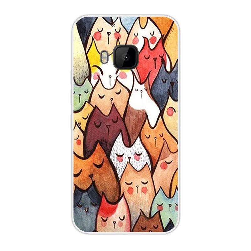 Протектор чехол для HTC One M9 Coque 5." DIF Cat Дизайн силиконовый чехол для Fundas HTC One M9 крышка кремния Вернуться Телефонные чехлы