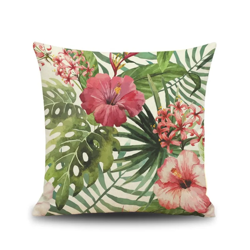 Африканские красочные тропические растения банановые листья наволочка для