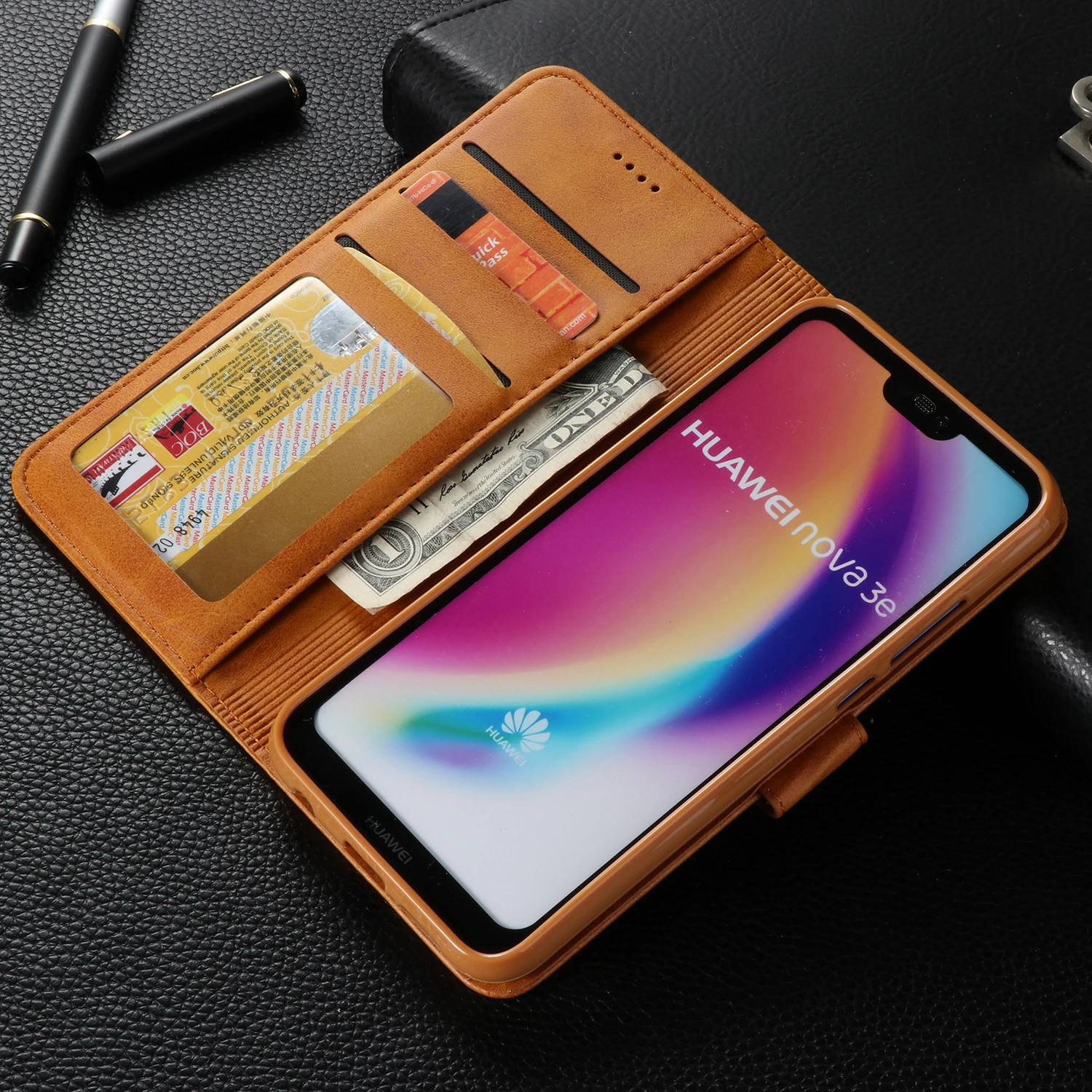 Магнитный кожаный чехол-бумажник для huawei P Smart Plus P9 P10 P20 Pro P30 Lite с отделениями для карт откидной Чехол для huawei Y5 Y9