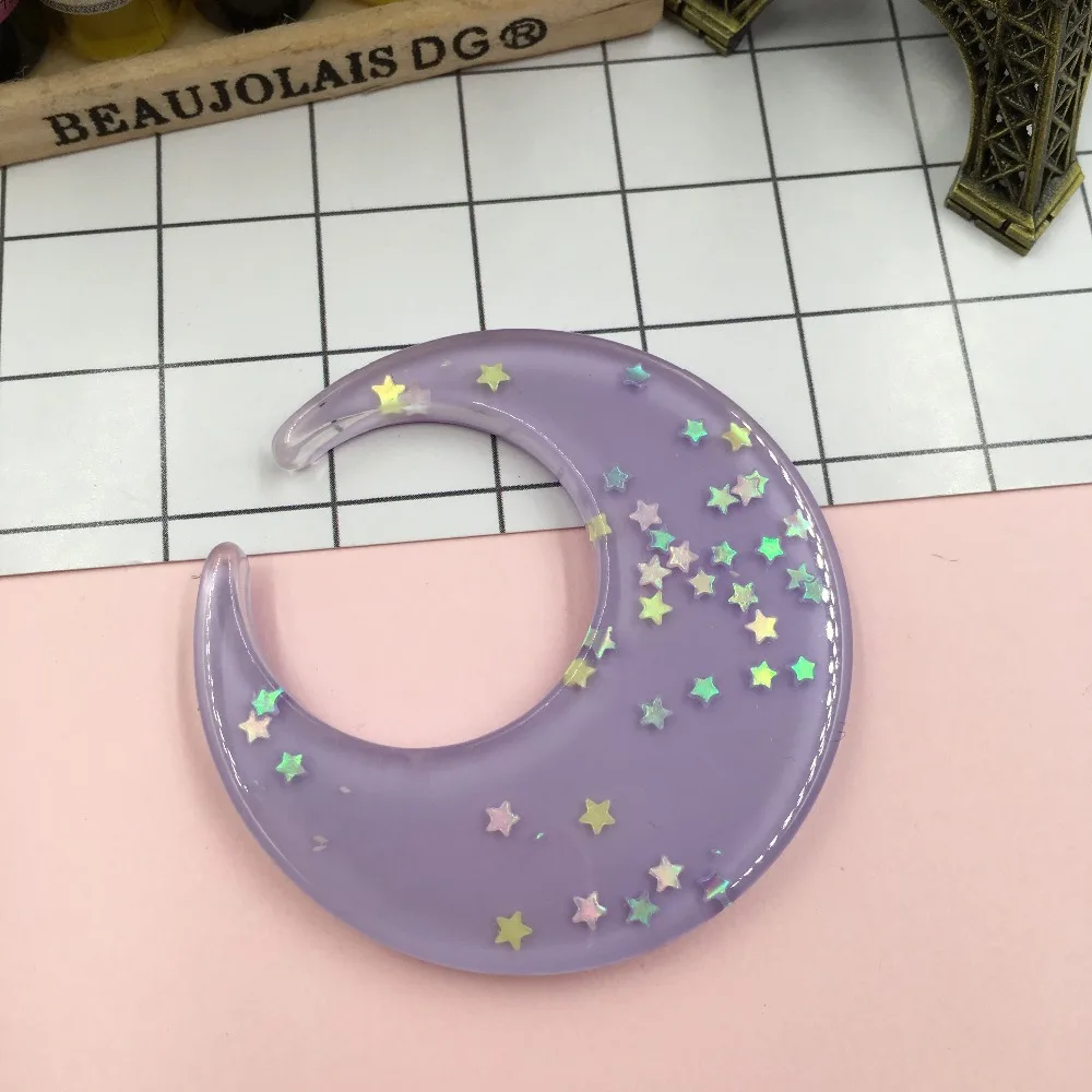 Очаровательные красочные кавайные Луны из смолы для рукоделия скрапбукинга