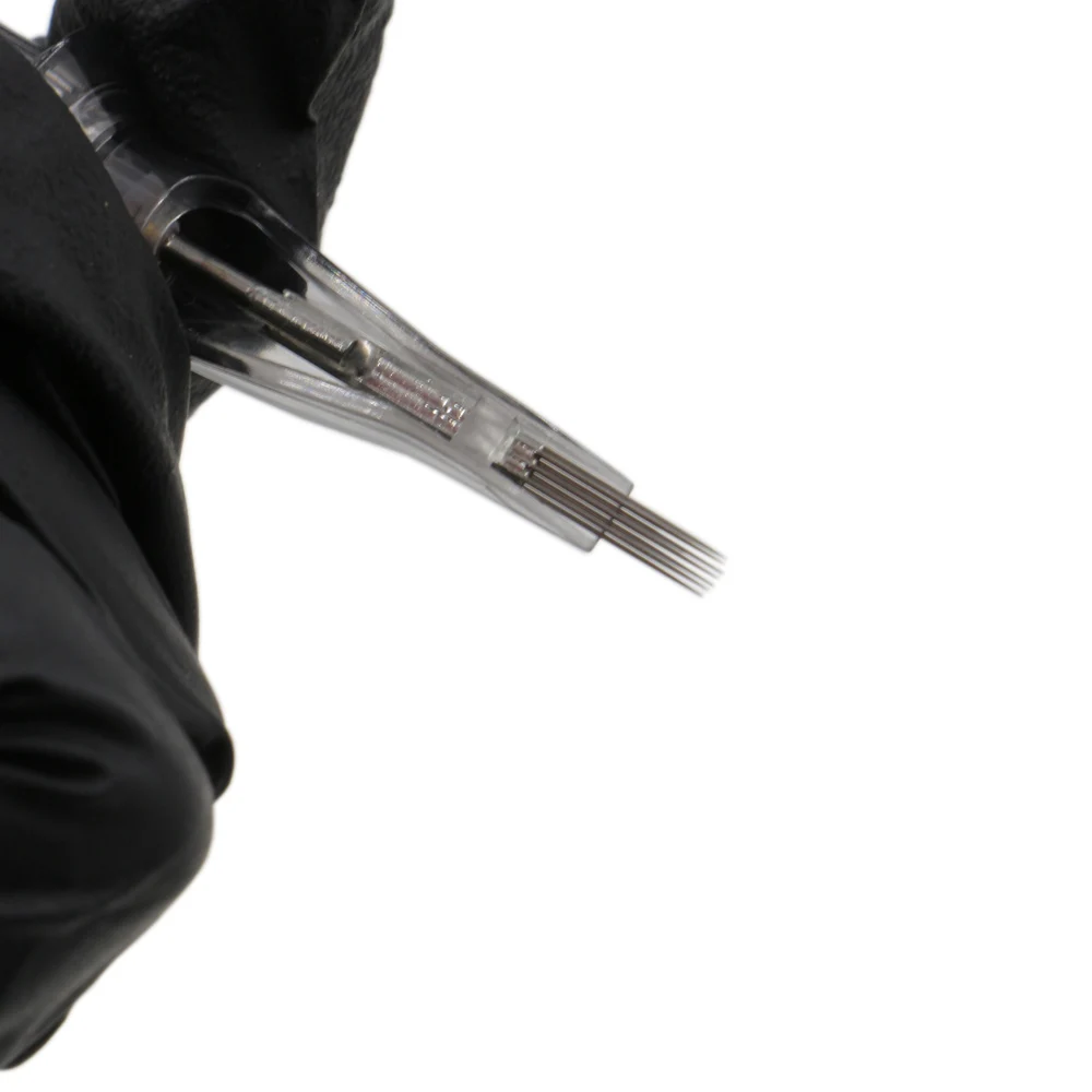 10 шт. одноразовые полу-перманентный макияж татуировки картридж иголки для бровей